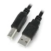 LANBERG USB-A M USB-B M 2.0 laidas 1.0m juodas feritas