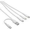 USB A/USB C laidas - USB C + Lightning + microUSB B - 1.2m baltas - Akyga AK-USB-52
