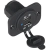 LTC Oem USB automobilinis įkroviklis 12/24V 1A+2.1A montavimui LXG526