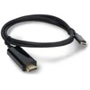 Lanberg USB-C–HDMI kabelis, 1 m 4K/60Hz, Juodas | Lanberg | USB-C–HDMI kabelis | CA-CMHD-10CU-0010-BK | 1 m