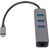 USB C šakotuvas – 3xUSB A ir gigabito Ethernet – Akyga AK-AD-66
