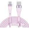 USB – C tipo USB kabelis 1 m silikoninis rožinis Kruger & Matz Basic