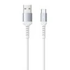USB kabelis-mikro USB Remax Kayla II., RC-C008, 1m (baltas)