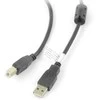 LANBERG CA-USBA-11CC-0018-BK laidas USB 2.0 AM-BM su feritu 1.8m juodas
