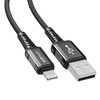 USB laidas prie Lightning Acefast C1-02, 1.2 m (juoda)