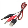 Oem USB laidas su krokodilo spaustukais - 60 cm