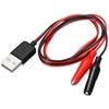 Oem USB laidas su krokodilo spaustukais - 60 cm