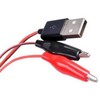 Oem USB laidas su krokodilo spaustukais - 60 cm