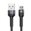 USB Micro Remax Jany Alloy kabelis, 1m, 2.4A (juodas)