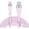 USB - microUSB kabelis 1 m silikoninis rožinis Kruger &amp; Matz Basic