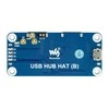 USB šakotuvo priedėlis (B) - 4 prievadų šakotuvas - Raspberry Pi 4B/3B+/3B/Zero priedėlis - Waveshare 20317