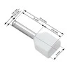 Blow Oem Vamzdelio formos jungtys 2x0.5/8 100vnt - balta