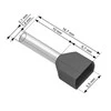 Blow Oem Vamzdelio formos jungtys 2x0.75/10 100vnt - pilka