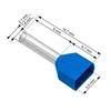 Blow Oem Vamzdelio formos jungtys 2x0.75/8 100vnt - mėlyna