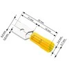 Blow Oem Vamzdelio formos jungtys 6.3/0.8 100vnt - geltona