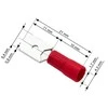 Blow Oem Vamzdelio formos jungtys 6.3/0.8 100vnt - raudona
