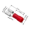 43-043# Oem Vamzdelio formos jungtys 6.3/21 100vnt - raudona