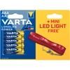 Bateria VARTA Longlife Power LR03/LR06 baterijos x4 + mini LED žibintuvėlis