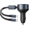 Vention FFOB0 USB-C automobilinis įkroviklis + USB-C/Lightning 30W laidas