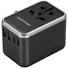 Vention FJFB0 GaN 2xUSB-C 2xUSB-A universalus kelioninis adapteris 65W (juodas)