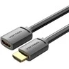 Vention HDMI-A kištukas su HDMI-A moterimi 4K HD PVC kabelis 1 m ventiliacijos AHCBF (juodas)