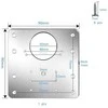Oem Vyrių remonto plokštė 90x90mm - 0.7mm plokštė - baldų vyrių remontas