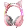 Žaidimų ausinės ONIKUMA X15Pro Rožinė Cat's Ears