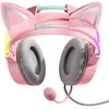 Žaidimų ausinės ONIKUMA X15Pro Rožinė Cat's Ears