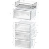 Bosch KGN362WCF Serija 4, Laisvai statomas šaldytuvas-šaldiklis su šaldiklio skyriumi apačioje, 186 x 60 cm, Baltas, Total No Frost