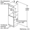 Įmontuojamas šaldytuvas Bosch KIR41VFE0 4 serija, Baltos spalvos