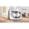 Virtuvinis kombainas Bosch MUM58210 Series 4, Kitchen machine, MUM 5, 1000 W, Baltas, Sidabrinis