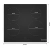 Bosch PIE61ABB5E Serija 4, Indukcinė kaitlentė, 60 cm, Matinė juoda, kaitlentė be rėmo