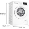 Skalbimo mašina Bosch WAN2408LSN Serija 4, Skalbyklė, pakraunama iš priekio, 8kg, maks. 1200 aps./min.