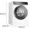 Skalbimo mašina Bosch WGB266A0SN Serija 8, Skalbyklė, pakraunama iš priekio, 11 kg, maks. 1600 aps./min.