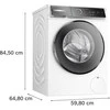 Skalbimo mašina Bosch WGB266AWSN Serija 8, Skalbyklė, pakraunama iš priekio, 11 kg, maks. 1600 aps./min.