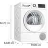 Bosch WQG2320LSN Serija 6, Džiovyklė su šilumos siurbliu, 8kg