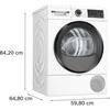 Bosch WQG2420ESN Serija 6, Džiovyklė su šilumos siurbliu, 9kg