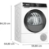 Bosch WQK2420ESN Serija 6, Džiovyklė su šilumos siurbliu, 9kg