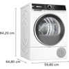 Bosch WQK2420LSN Serija 6, Džiovyklė su šilumos siurbliu, 9kg