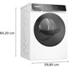 Bosch WRB247D0SN Serija 8, Džiovyklė su šilumos siurbliu, 9kg