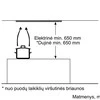 Gartraukis Bosch DHL555BL Serija 4, Gartraukio modulis, 53 cm, Sidabrinio metalo