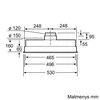 Gartraukis Bosch DHL555BL Serija 4, Gartraukio modulis, 53 cm, Sidabrinio metalo