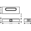 Hansgrohe Dušo latakas uBox Universal, DN40, horizontalus