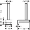 Atsarginio rulonėlio laikiklis Hansgrohe AddStoris 41756700, baltas matinis