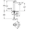 Aukštas praustuvo maišytuvas Grohe Eurocube XL, brushed hard graphite, 23406AL0