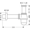 Hansgrohe bidē sifons, 1¼ x 32 mm, hromēts misiņš