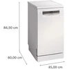 Bosch Stacionari indaplovė SPS4EMI17E, šlifuoto plieno, apsauga nuo pirštų atspaudų, 45 cm