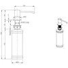 Dozatorius Quadron KEIRA MFS1001PG, aukso