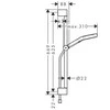 Dušo komplektas Hansgrohe Rainfinity 130 3jet EcoSmart su dušo juosta S Puro 65 cm, stumdomas slanki