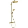 Hansgrohe Croma Select S 280 1jet termostatinė dušo sistema su rankiniu dušeliu Raindance Select S 120 3jet. polished auksinis optic
